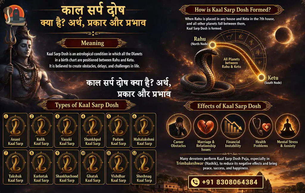 काल सर्प दोष क्या है? अर्थ, प्रकार और प्रभाव