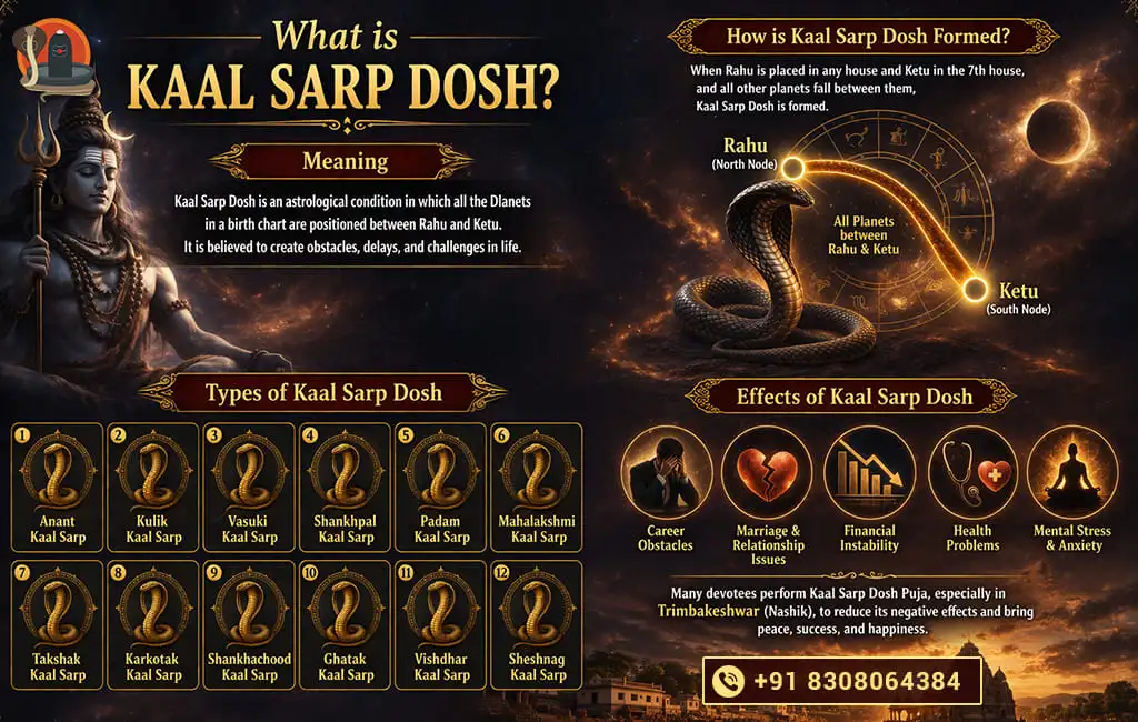 What is Kaal Sarp Dosh? Meaning, Types & Effects