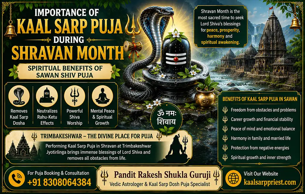 Importance of Kaal Sarp Puja During Shravan Month – Spiritual Benefits of Sawan Shiv Puja