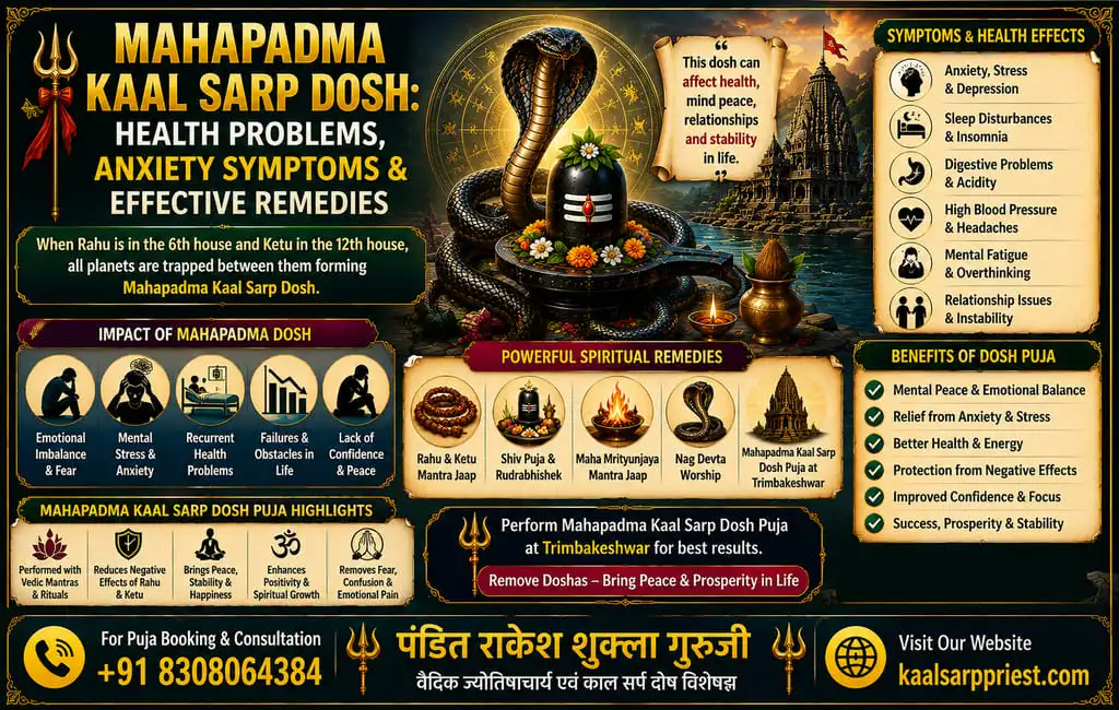 Mahapadma Kaal Sarp Dosh: Health Problems, Anxiety Symptoms & Effective Remedies