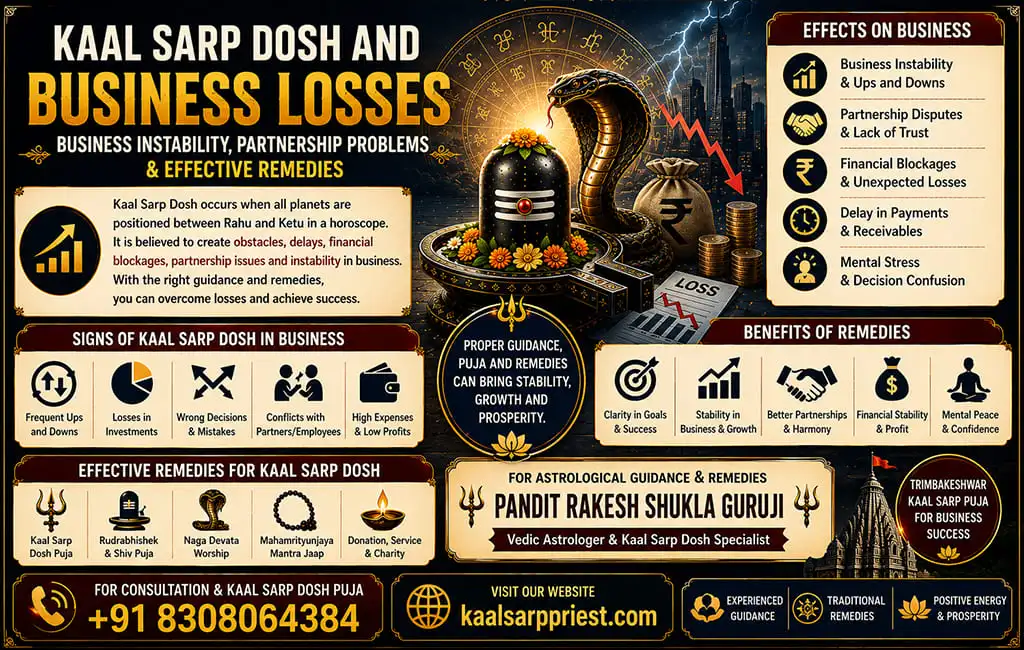 Kaal Sarp Dosh and Business Losses – Business Instability, Partnership Problems & Effective Remedies