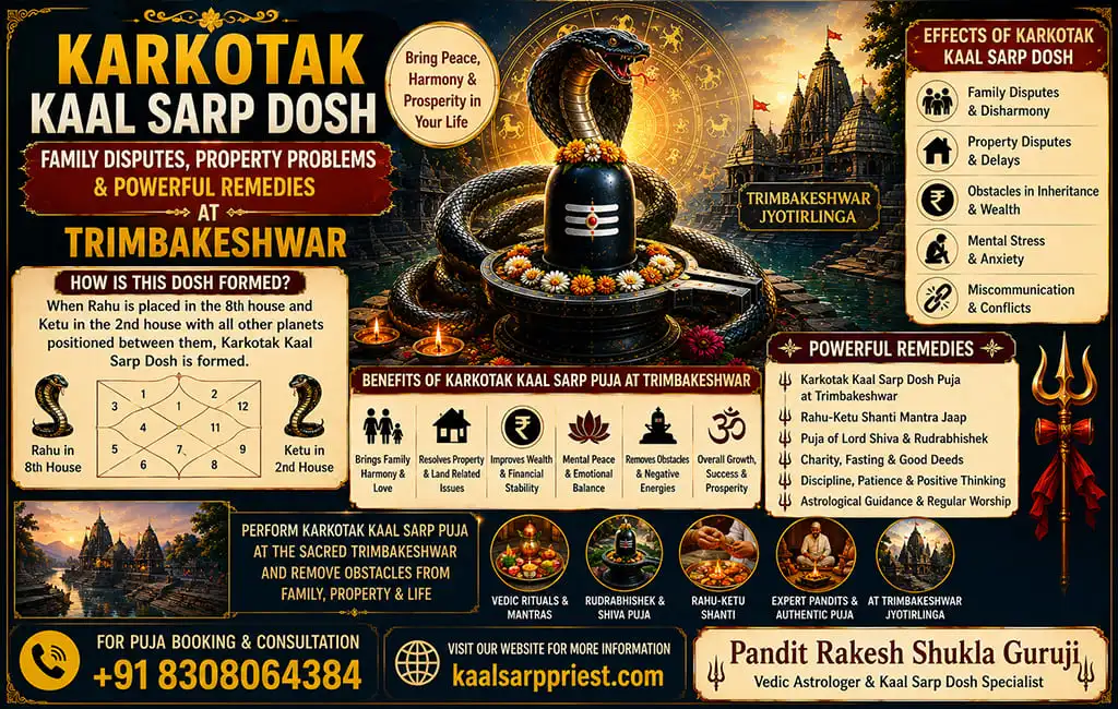Karkotak Kaal Sarp Dosh – Family Disputes, Property Problems & Powerful Remedies at Trimbakeshwar