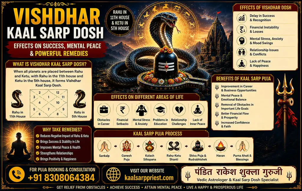 Vishdhar Kaal Sarp Dosh: Effects on Success, Mental Peace & Powerful Remedies