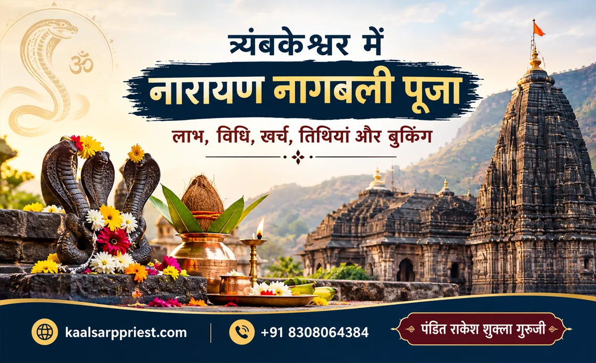 त्र्यंबकेश्वर में नारायण नागबली पूजा – लाभ, विधि, खर्च, तिथियां और बुकिंग
